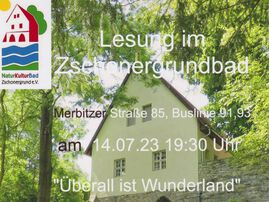 &quot;Überall ist Wunderland&quot; - Lesung im Zschonergrundbad